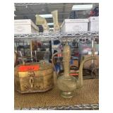 Brass Decorative Box and Ewer Set