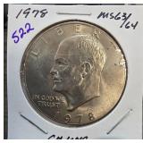 1978 Eisenhower Dollar Coin in CH UNC Condition