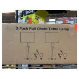 2-Pack Pull Chain Table Lamp Set