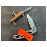 Gerber Knife and Wooden Multi-Tool Combo