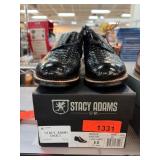 Stacy Adams Black Lace-Up Leather Shoes