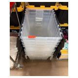 8 Stackable Plastic Storage Boxes