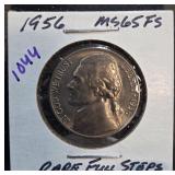 1956 Jefferson Nickel MS65FS Rare Full Steps