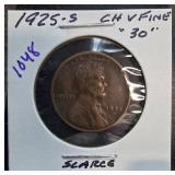 1925-S Lincoln Wheat Cent in Holder