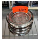 Silver-Plated Dish with Glass Insert