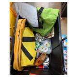 Miscellaneous Items in Plastic Bin