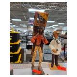 Handcrafted Figure With Metal Cage Accent