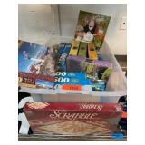 Puzzles and a Scrabble Board Game