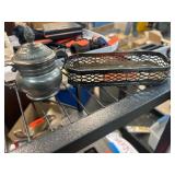 Handcrafted Pewter Lidded Vessel and Metal Tray