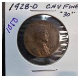 1928-D Lincoln Wheat Cent in CH.V.F Condition