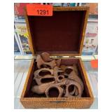 Wooden Animal Napkin Rings in Box