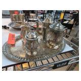 Godinger Silver-Plated Tea Set with Tray