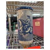 Blue and White Ceramic Spice Jar with Cork Lid