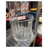 Faceted Clear Glass Bowl with Ribbed Design