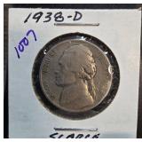 1938-D Jefferson Nickel in Holder