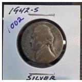 1942-S Jefferson Nickel Labeled as Silver