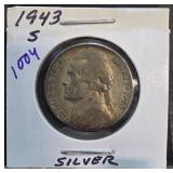 1943 Jefferson Nickel with S Mint Mark in Ho