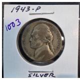 1943-P Jefferson Nickel with Silver Composition