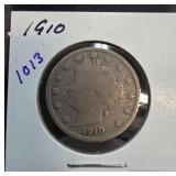 1910 Liberty Head Nickel Enclosed in Holder