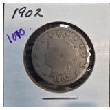 1902 Liberty Head V Nickel Coin