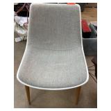 Modern White Chair with Wooden Legs