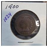 1900 Indian Head One Cent Coin