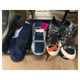 Slippers and Converse High-Top Sneakers