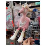 Plush Flamingo in Cowboy Outfit