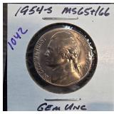 1954-S Jefferson Nickel Gem MS65/66