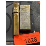 Gold-Tone Lighter and Fine Gold Bar Replica