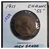 1911 Lincoln Wheat Cent in Coin Holder