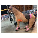Plush Horse Toy with Saddle and Bridle