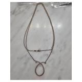 Sterling Silver Necklace With Abstract Pendant 9.1