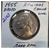 1955-D/D/D Jefferson Nickel RPM-001 Choice UNC