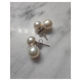 Sterling Silver Pearl Stud Earrings