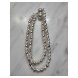 Sterling Silver Beaded Necklace 18.6g