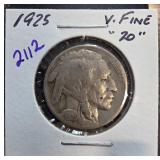 1925 Buffalo Nickel in Very Fine Condition