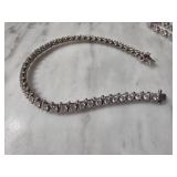 Sterling Silver Tennis Bracelet, 14.9g