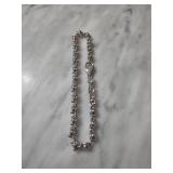 Sterling Silver Bracelet with Clear Stones