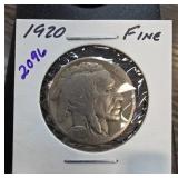 1920 Buffalo Nickel in Fine Condition