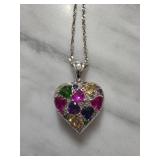 Sterling Silver Heart Pendant Necklace