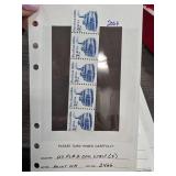 US Plate Number Strip of 5 Coils Mint NH