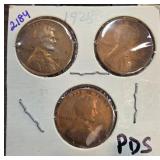 1928 Lincoln Wheat Cent Set " PDS Mint Marks