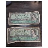 1954 Canadian One-Dollar Banknotes
