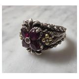 Sterling Silver and 18k Gold Ring by Bixby