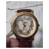 Black Hills Gold Quartz Watch with 12k Gold Leaves