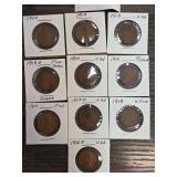 10 Early Lincoln Head Cents