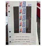 US Plate #8 Coil Strip of 5 Stamps