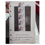 US Plate A212 Coil Strip of Five Stamps
