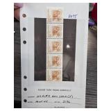 USA LS Plate Number Coil Strip of 5 Stamps